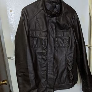 Dark brown "leather" jacket
